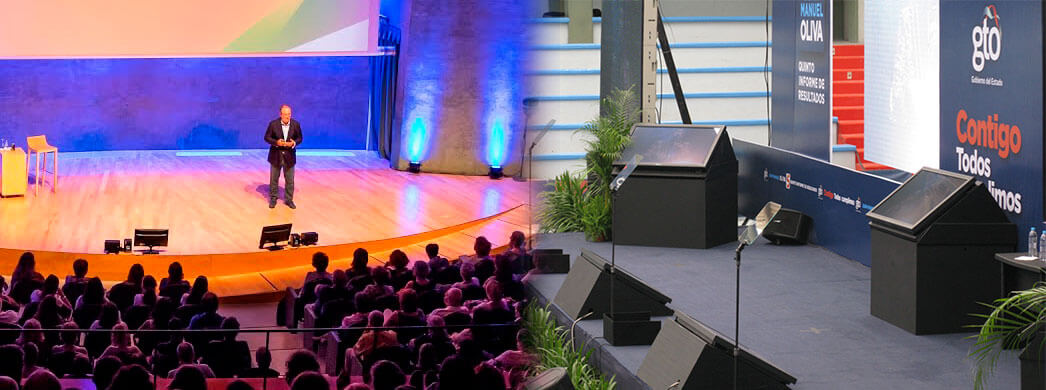 Soporte telepronter para apoyo visual en conferencias